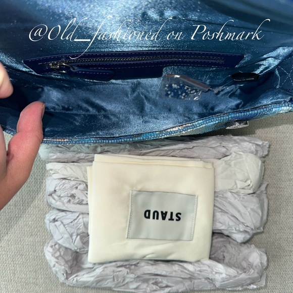 STAUD Tommy Ombré Striped Beaded Shoulder Bag in Ride the Wave - Price Firm - Picture 10 of 11